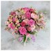 Букет из розовых роз лизиантуса орхидей 40см