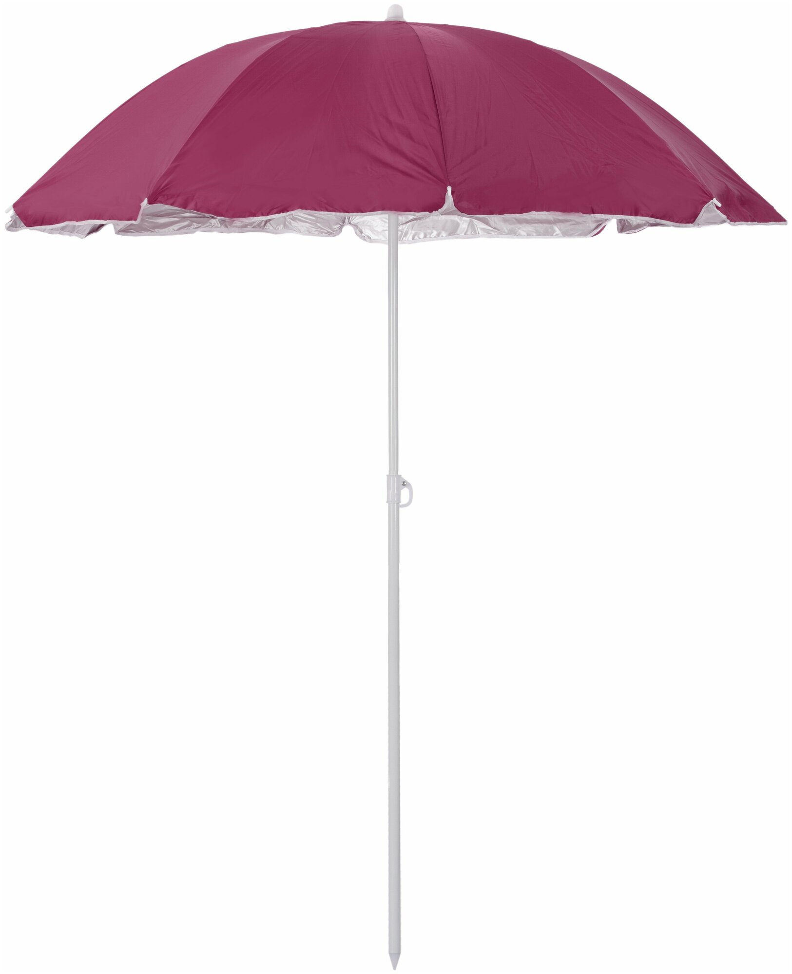 Пляжный зонт, 1.55м, ткань (бордовый) в чехле - фотография № 1