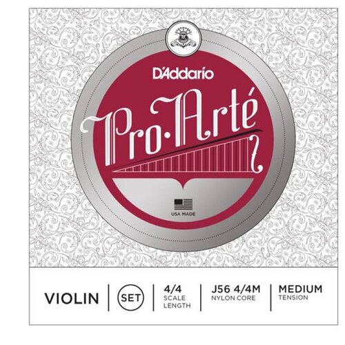 фото D'addario j56 pro arte violin set medium 4 / 4 струны для скрипки