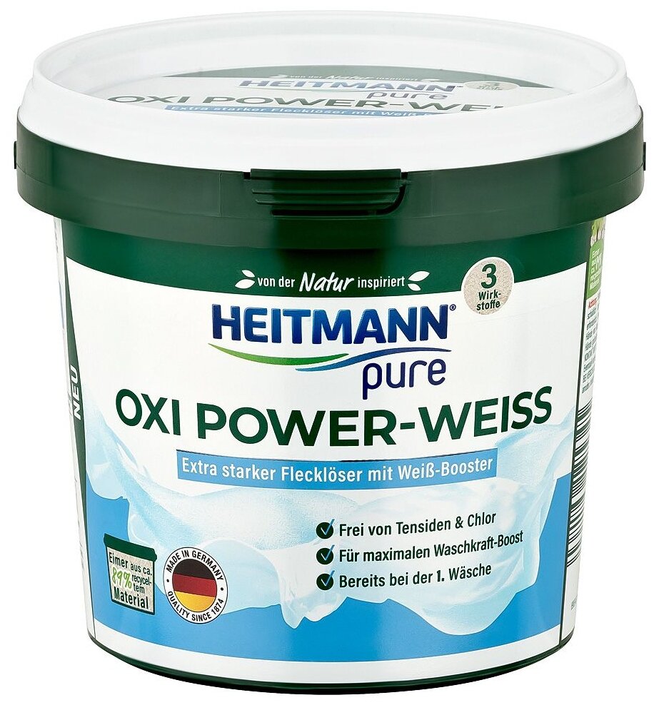 Heitmann Пятновыводитель Oxi Power-Weiss для белых тканей, 500 г