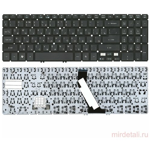 Клавиатура для ноутбука Acer Aspire V5 V5-531 M5-581T черная 005874 1530₽