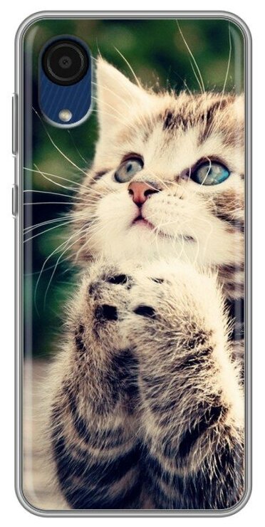 Дизайнерский силиконовый чехол для Samsung Galaxy A03 Core Котята