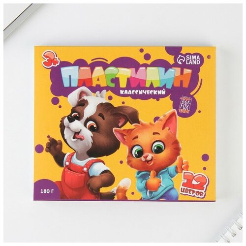 ArtFox STUDY Пластилин ArtFox STUDY, 12 цветов, 180 г.