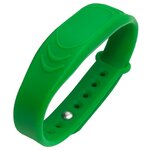 Браслет силиконовый с чипом MIFARE бесконтактный, водонепроницаемый неперезаписываемый (Т2) Hunter (зеленый) - изображение