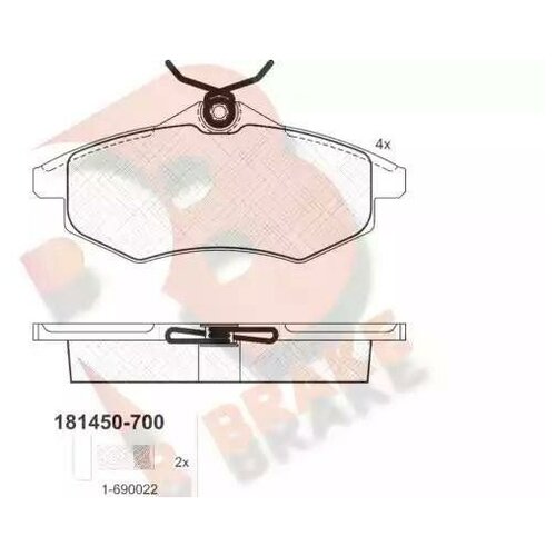 Дисковые Тормозные Колодки R Brake 4252/36 / 4252.58 / 4253.45 / 4253.69 / 4253.84 / E172285 R BRAKE арт. RB1450700