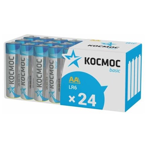 Элемент питания алкалиновый LR6 пласт. бокс (уп.24шт) Космос KOCLR6_24BOX ( 7 упак.) элемент питания алкалиновый lr03 пласт бокс уп 24шт космос koclr03 24box 2 упак