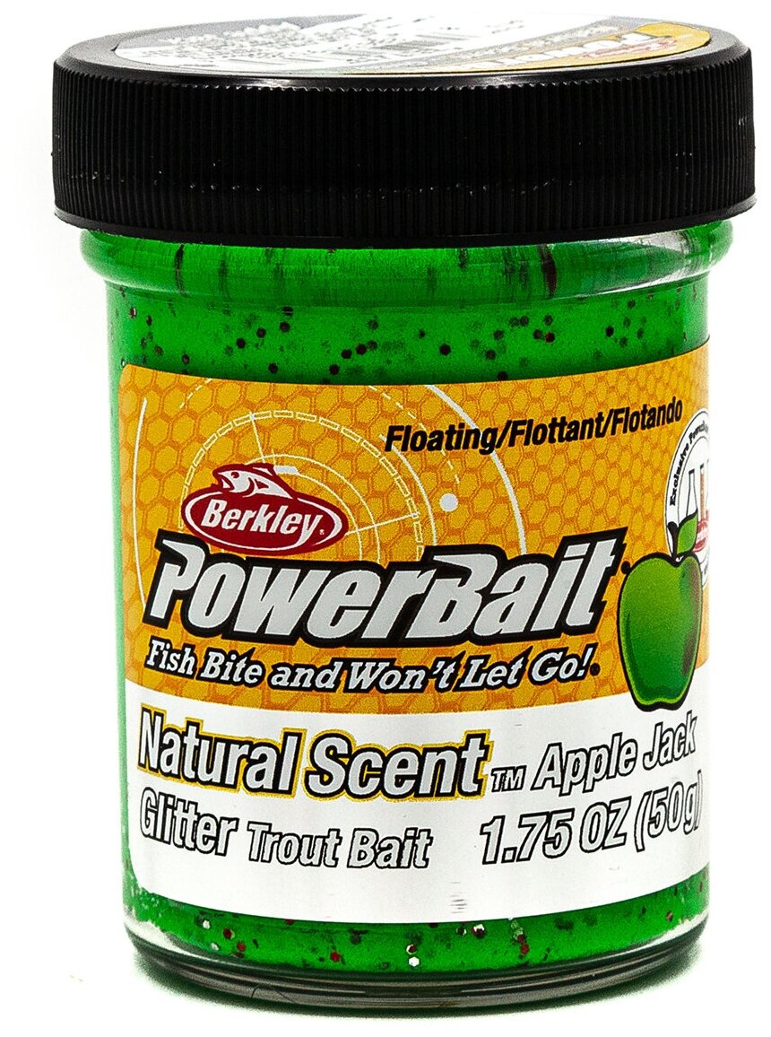 Форелевая паста BERKLEY PowerBait Natural SCENT Glitter 50 гр / Паста Беркли / Рыбалка на форель / Всесезонная / Свежая партия / Производство США