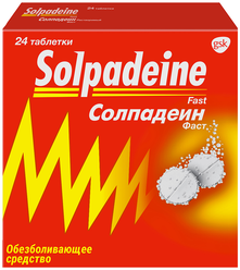 Солпадеин Фаст таб. раств., 65 мг+500 мг, 24 шт.