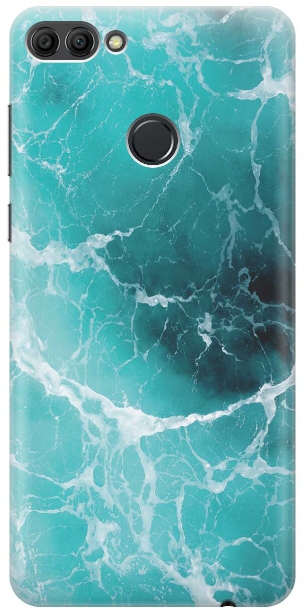 GOSSO Ультратонкий силиконовый чехол-накладка для Huawei Y9 (2018) с принтом "Лазурный океан"