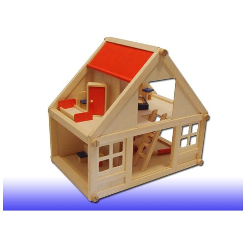 фото Деревянный кукольный домик с мебелью. vt8400. винтик и шпунтик