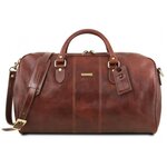 Дорожная кожаная сумка Tuscany Leather Lisbona даффл большой размер TL141657 Коричневый - изображение