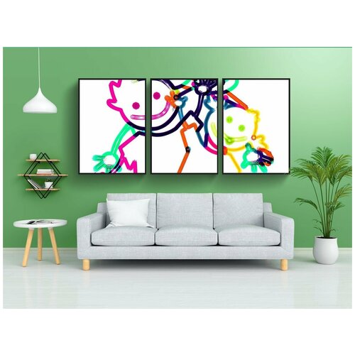 фото Набор модулных постеров для интерьера "семья, сообщество, дети" 60x90 см. в тубусе, без рамки lotsprints