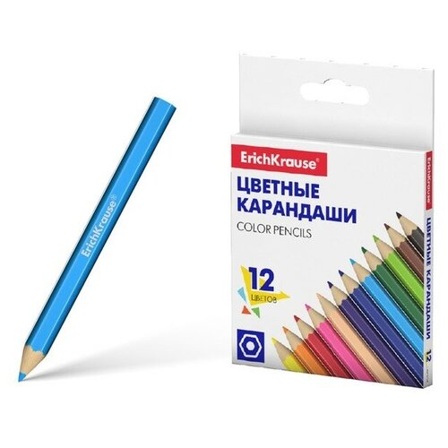 мини игры карандаши Карандаши 12 цветов мини, , дерево, шестигранные, 2,6 мм грифель, картонная упаковка, европодвес