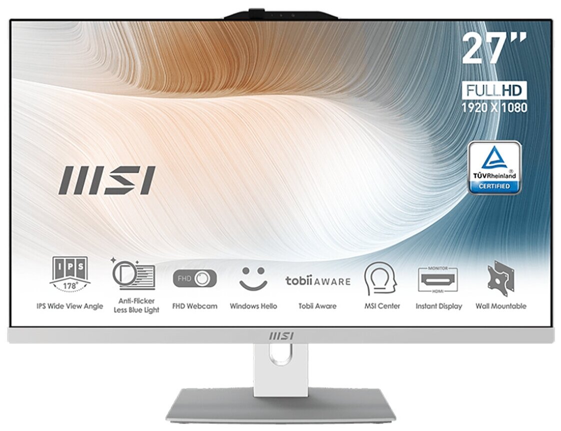 MicroStar Моноблок MSI Modern AM272P 12M-238XRU 9S6-AF8212-238 White 27"