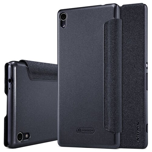 Чехол-книжка Nillkin Sparkle case для Sony Xperia C5 Ultra цвет черный чехол книжка flip case для nokia c5 03 черный