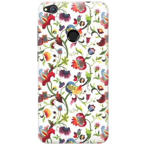 фото Re:pa накладка transparent для honor 8 lite / huawei p8 lite (2017) с принтом "цветочный узор"