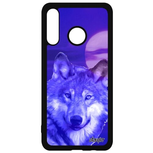 фото Ударопрочный чехол для телефона // huawei p30 lite // "дикий волк" wolf хищник, utaupia, фуксия