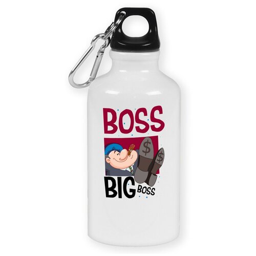 Бутылка с карабином CoolPodarok Прикол. Босс биг босс. Boss big boss
