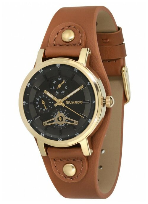 Наручные часы Guardo Premium, коричневый, золотой