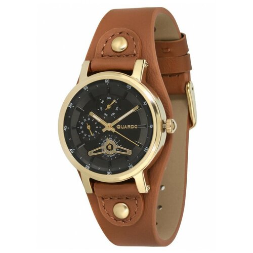 Наручные часы Guardo Premium, коричневый, золотой