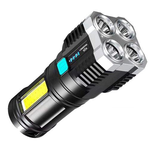 фото Фонарь led светодиодный ручной аккумуляторный мощный фонарик светильник с usb зарядом переносной свет&диод