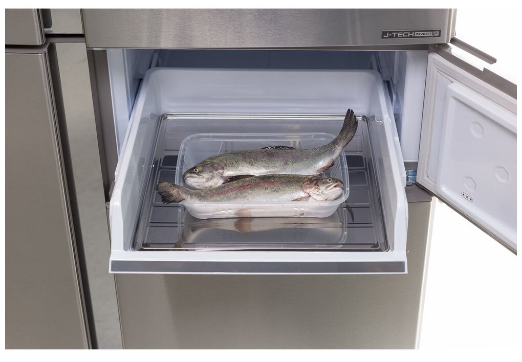 Холодильник Sharp SJ-PX99FSL, серебристый - фотография № 8