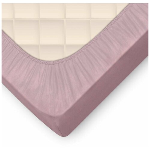 Простыня на резинке трикотажная, 160х200х25, 120 г/мкв, сиреневый