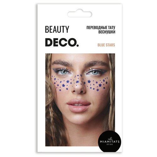фото Набор переводных тату-веснушек deco. by miami tattoos (blue stars)