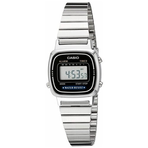 Наручные часы CASIO LA-670WA-1D, серебряный, черный