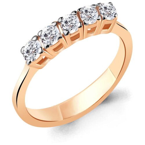 фото Золотое кольцо aquamarine 63205 с swarovski diamant-online