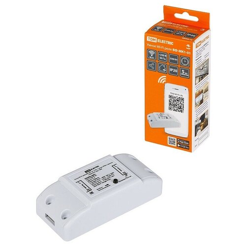 Умное Wi-Fi реле ВФ-МК1-01 10А 1 канал IP20 с прилож TDM Wi-Fi Life TDM Артикул SQ2603-0001 72100₽