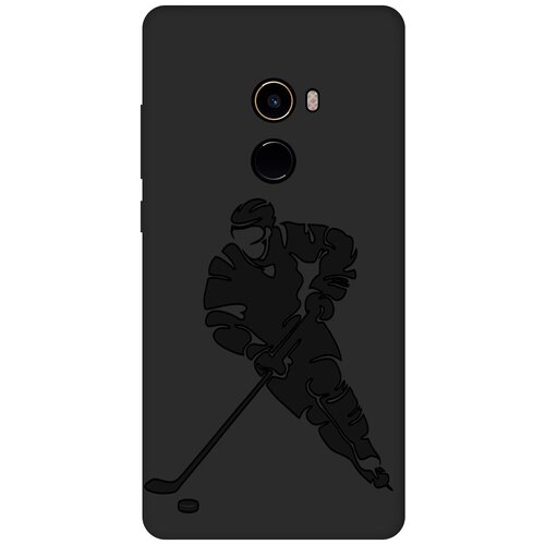 Матовый чехол Hockey для Xiaomi Mi Mix 2 / Сяоми Ми Микс 2 с эффектом блика черный матовый чехол cute stickers для xiaomi mi mix 2 сяоми ми микс 2 с 3d эффектом черный