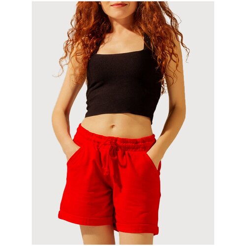 фото Женские однотонные домашние шорты mor, mor-02-009-003640, голубые, размер xl