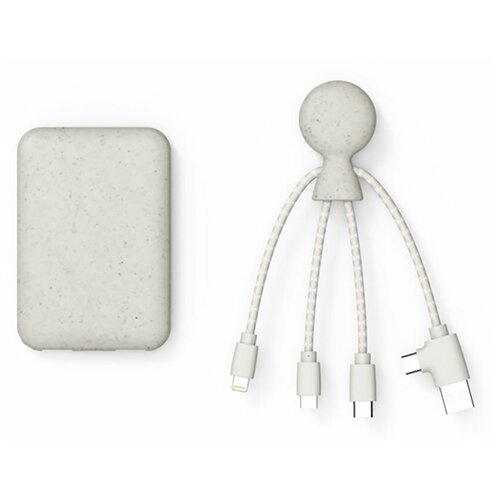 Портативное зарядное устройство BioPack c кабелем Mr Bio 5000 mAh белый 420000₽