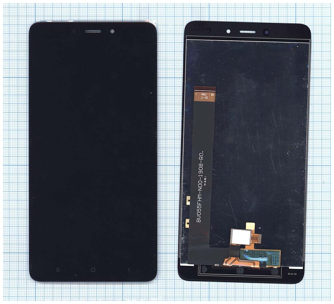 Дисплей (экран) в сборе с тачскрином для Xiaomi Redmi Note 4 черный / 1920x1080 (Full HD)