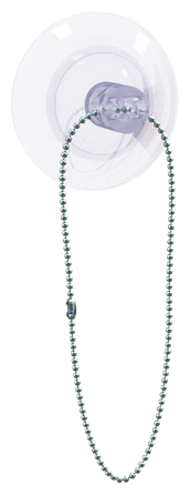 Присоска силиконовая SC-BALL CHAIN с металлической шариковой цепочкой, длина цепочки 15см, 1 штука