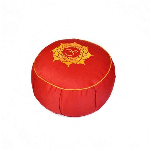 фото Подушка для медитации "ом" 30х15 см красный yogastuff