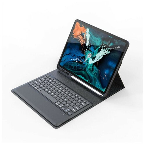 Чехол-клавиатура MyPads для Apple iPad Pro 12.9 2020/ 2021 (MHNF3 /K3 /Q3) (MHR83 /43 /E3) (MXFA2, MY2J2, MXAU2) съёмная беспроводная Bluetooth-кла.