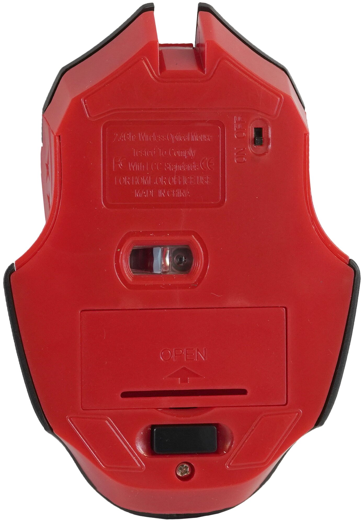 Беспроводная мышь FaisON, M-6, Alien, 1200 DPI, оптическая, USB, 6 кнопок, цвет: красный