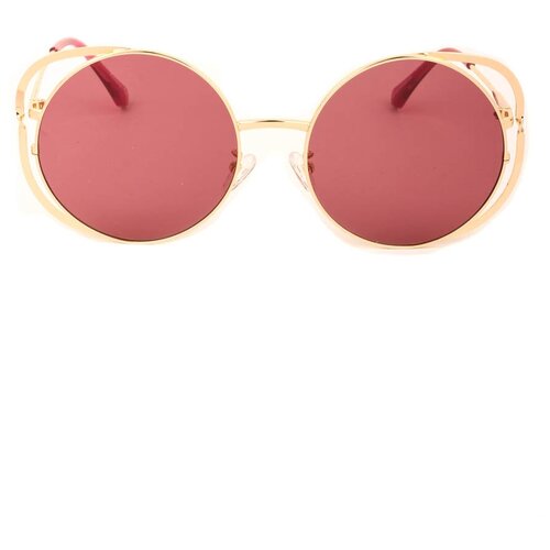 Солнцезащитные очки Keluona, круглые, оправа: металл, для женщин, золотой