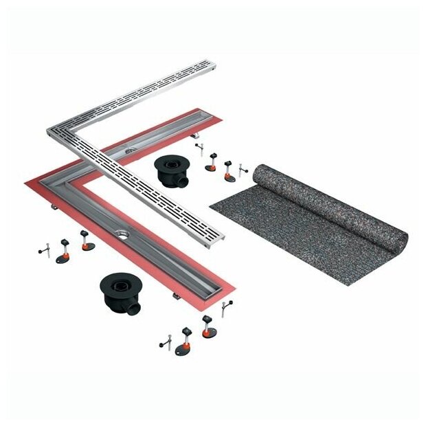 Решетка Tece TECEdrainline Steel II 120х120 см угловая - фото №8
