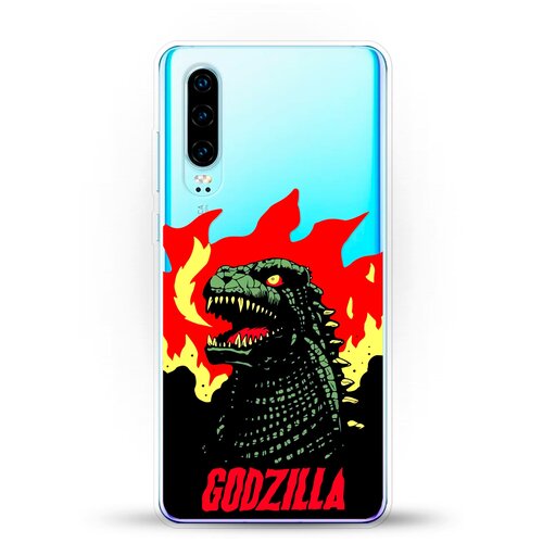 фото Силиконовый чехол годзила на huawei p30 andy & paul