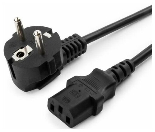 Кабель питания Filum FL-PC10-EU-C13-7.5M CEE 7/7- С13, 3х1.0мм², 220В, 10A, чёрный, 7.5м