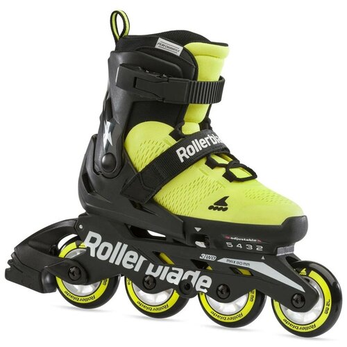 фото Детские ролики rollerblade microblade se - 2021 neon yellow/black р. 33-36.5