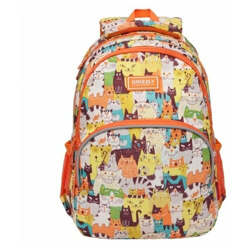 фото Grizzly рюкзак школьный, коты , rg-060-5/1