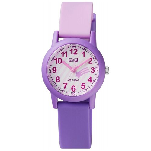 Детские кварцевые часы QQ Q&amp;Q фиолетового цвета