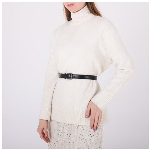 фото Ремень женский, ширина 2.5 см, винт, пряжка металл, цвет чёрный mayer