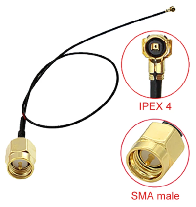 Адаптер для модема (пигтейл) IPEX4-SMA (male) кабель RF081