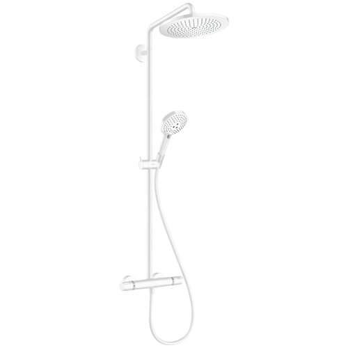 Душевая стойка Hansgrohe Croma Select S 280 1jet Showerpipe 26890700 с термостатом, матовый белый душевая стойка hansgrohe croma select s 26890700