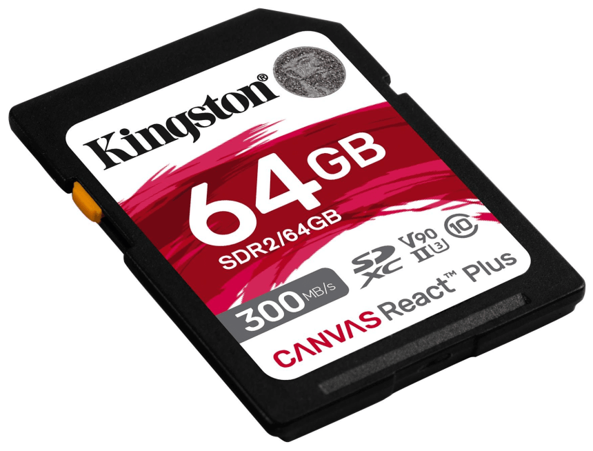 Карта памяти Kingston 64GB Canvas React Plus SDXC UHS-II 300R/260W U3 V90